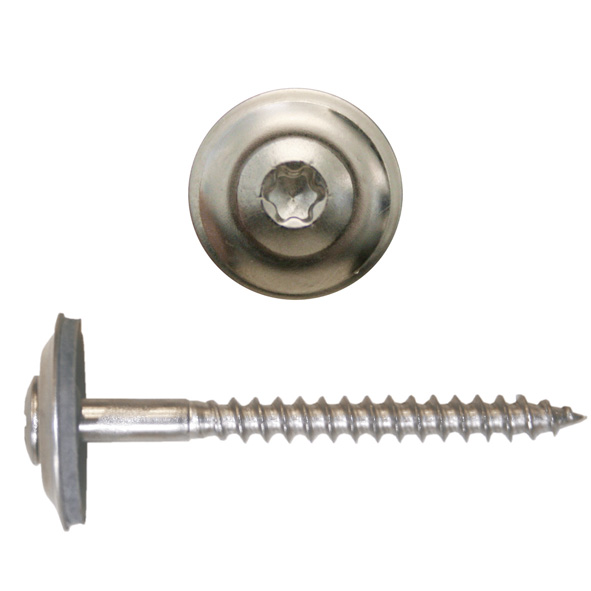 Spenglerschrauben mit Dichtscheibe 4,5x100 Edelstahl V2A Spenglerschrauben mit Dichtscheibe 4,5x100 Edelstahl V2A