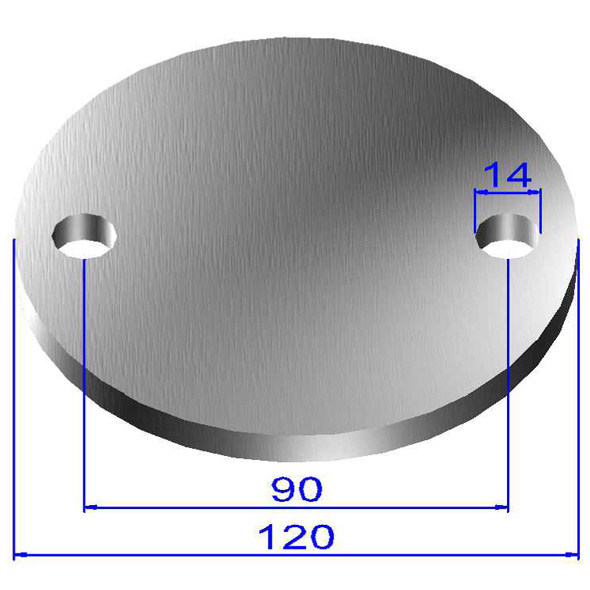 Ronde gelocht, Größe Ø 120 x 8 mm Edelstahl V2A Ronde gelocht, Größe Ø 120 x 8 mm Edelstahl V2A