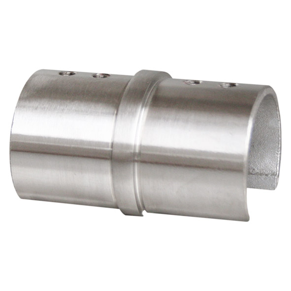 Rohrverbinder für Glasleistennutrohr Ø 48,3 mm Edelstahl V2A