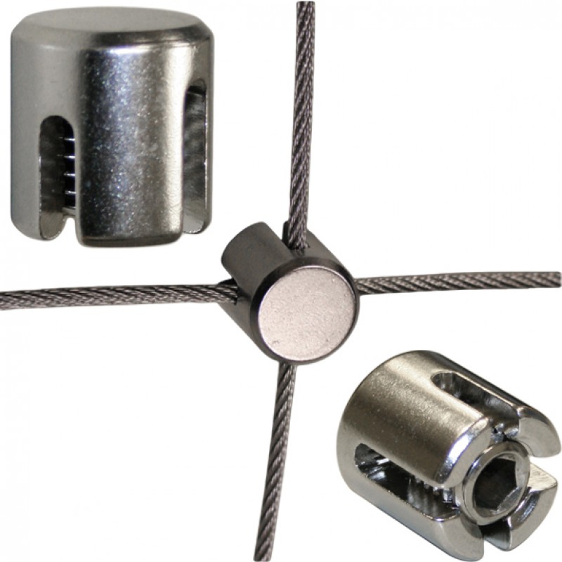 Zerniple M12mm Kreuzklemme 4 Stück, Edelstahl, Silber, Drahtseilklemme Zerniple M12mm Kreuzklemme 4 Stück, Edelstahl, Silber, Drahtseilklemme