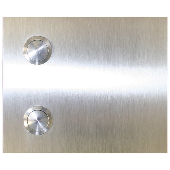 Klingel Modell "GeorgeTown" mit LED Drücker blau Edelstahl V2A