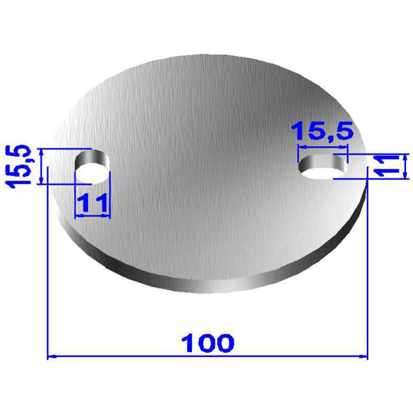 Ronde gelocht, Größe Ø 100 x 6 mm Edelstahl V2A Ronde gelocht, Größe Ø 100 x 6 mm Edelstahl V2A