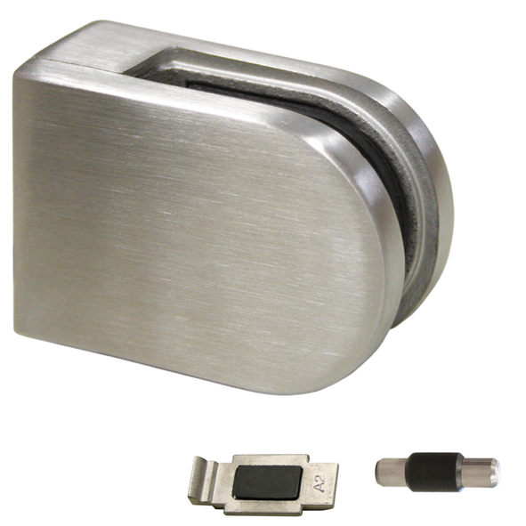 Glasklemme Modell 15 flacher Anschluss Edelstahl V2A