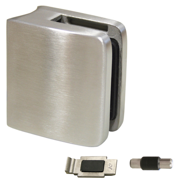 Glasklemme Modell 04 für Rohr Ø 48,3 mm Edelstahl V2A