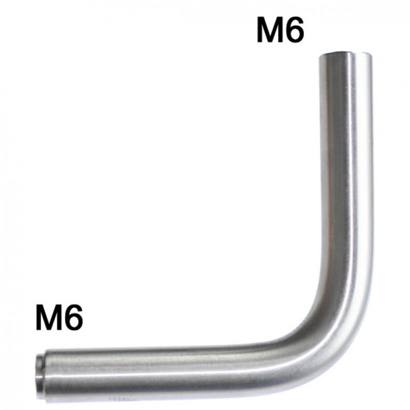 Handlaufträgerstütze Ø 12mm mit 90° Winkel Edelstahl V2A