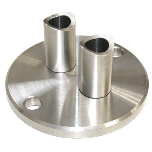 Wandanker Ø 120 und Abstand 100 mm, für Rohr Ø 33,7 mm Edelstahl V2A