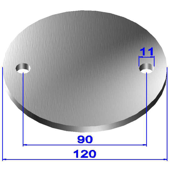 Ronde gelocht, Größe Ø 120 x 6 mm Edelstahl V2A Ronde gelocht, Größe Ø 120 x 6 mm Edelstahl V2A