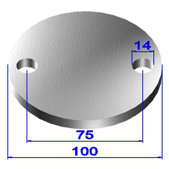 Ronde gelocht, Größe Ø 100 x 8 mm Edelstahl V2A Ronde gelocht, Größe Ø 100 x 8 mm Edelstahl V2A