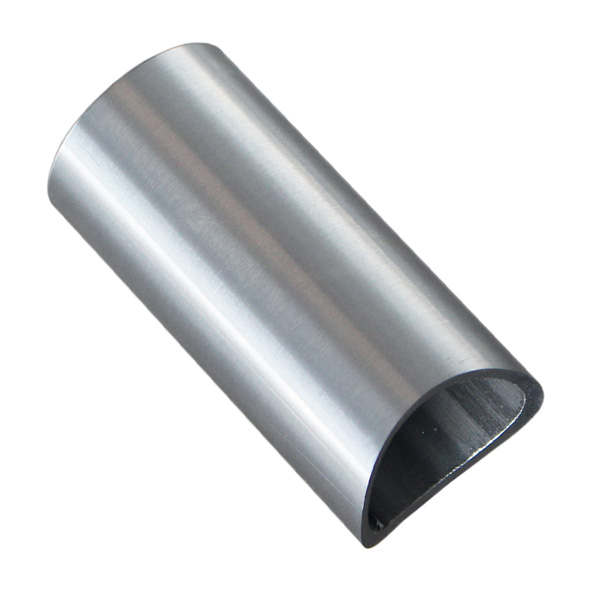 Schweißanschluss - einseitig flach - einseitig für Rundrohr Ø 42,4 mm Edelstahl V2A