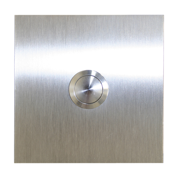 Klingel Modell "Staten Island" mit Gravur und Edelstahldrücker Edelstahl V2A