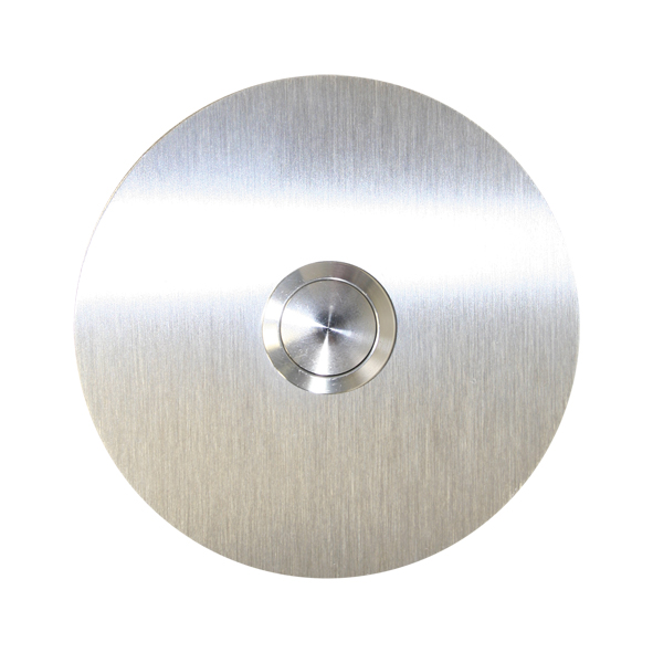 Klingel Modell "Queens" mit Gravur und LED Drücker rot Edelstahl V2A