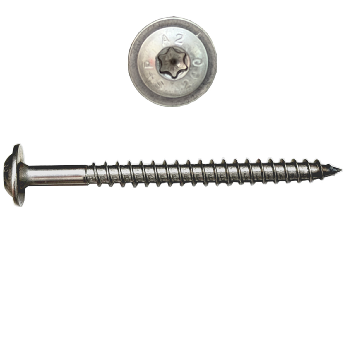 Tellerkopfschrauben 6,0 x 100 mm Edelstahl V2A, 100 Stück DIN Art. 9250 Holzbauschrauben