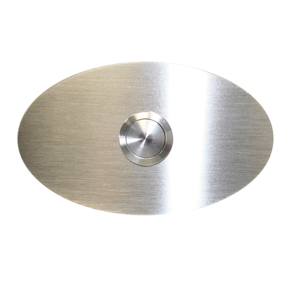 Klingel Modell "New York" mit Gravur und LED Drücker weiss Edelstahl V2A