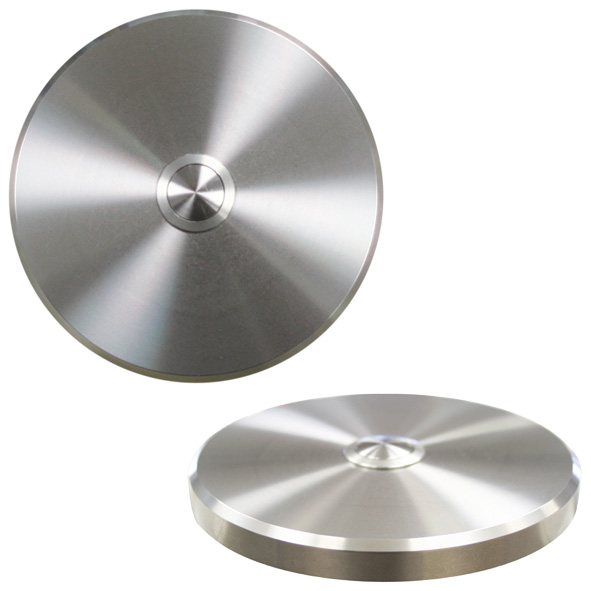 Klingel Modell "GroßeRunde" mit Gravur und LED Drücker weiss Edelstahl V2A