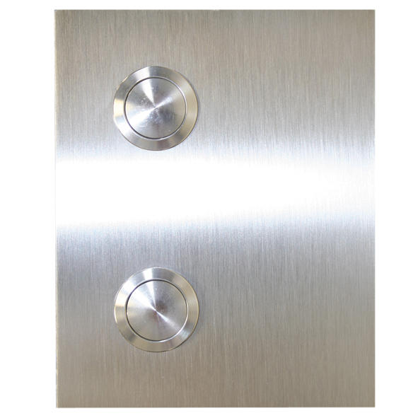 Klingel Modell "Haarlem" mit Gravur und LED Drücker rot Edelstahl V2A