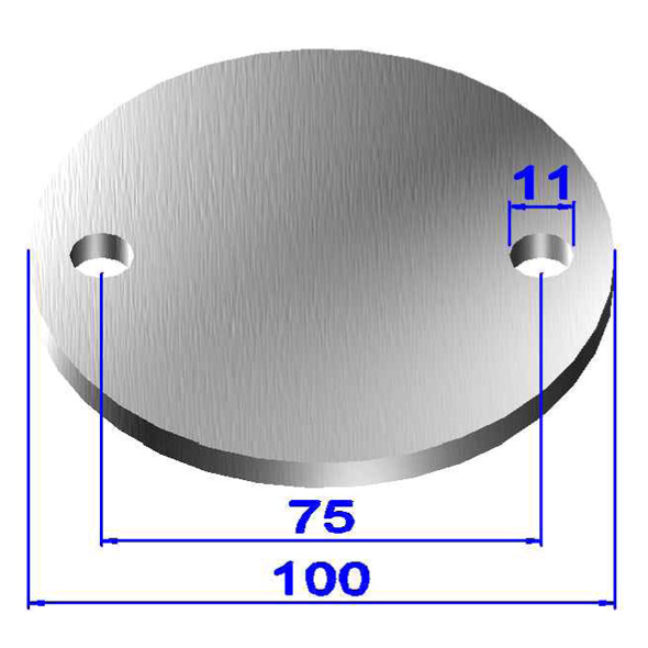 Ronde gelocht, Größe Ø 100 x 6 mm Edelstahl V2A Ronde gelocht, Größe Ø 100 x 6 mm Edelstahl V2A