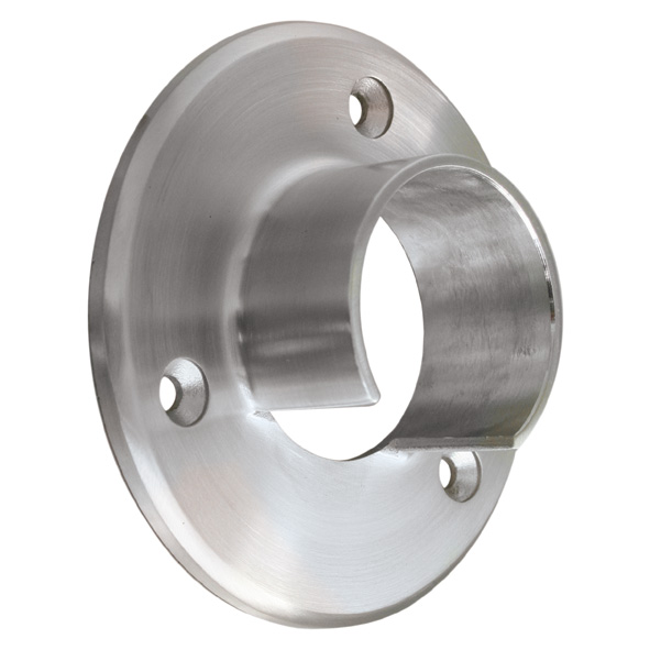 Wandflansch für Glasleistennutrohr Ø 48,3 mm Edelstahl V2A
