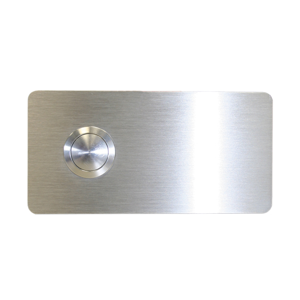 Klingel Modell "Wakefield" mit Gravur und LED Drücker blau Edelstahl V2A