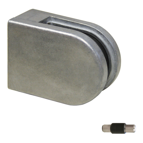 Glasklemme Modell 02 flacher Anschluss Zinkdruckguss