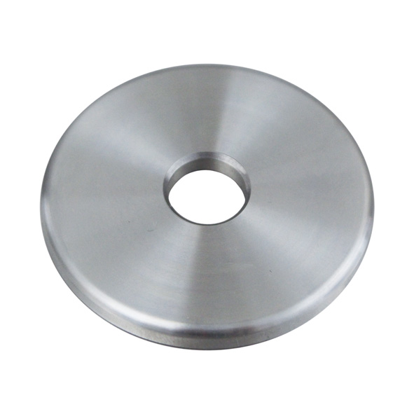 Ronden gedreht Ø 42,4mm und gelocht Ø14,2mm mit Radius Edelstahl V2A