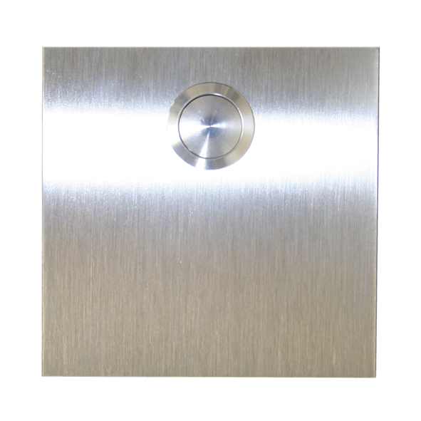 Klingel Modell "Bronx" mit LED Drücker weiss Edelstahl V2A