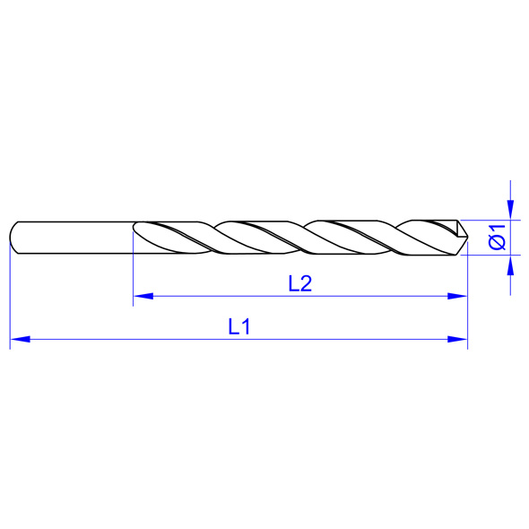 Spiralbohrer kurz,Ø 5,56 x 93 mm