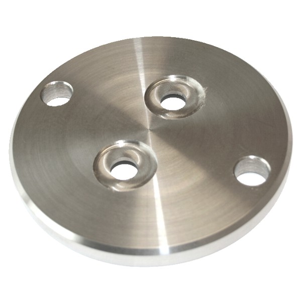 Wandanker Platte Ø 120 x 10 mm ohne Distanzstücke Edelstahl V2A